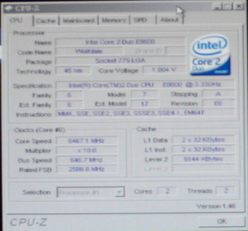  core 2 Duo e8600 OC 